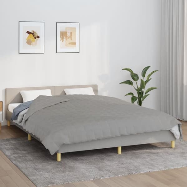 vidaXL tyngdetæppe 200x200 cm 13 kg stof grå