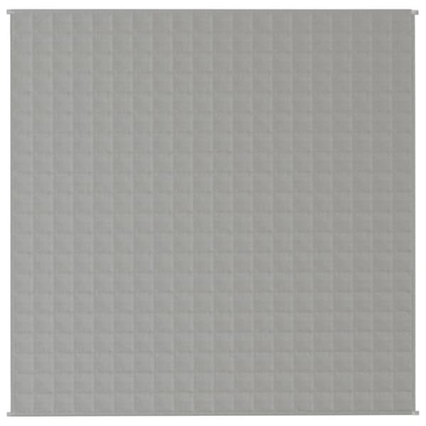 vidaXL tyngdetæppe 200x200 cm 13 kg stof grå