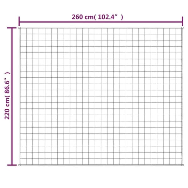 vidaXL Vektdyne kremhvit 220x260 cm 15 kg stoff