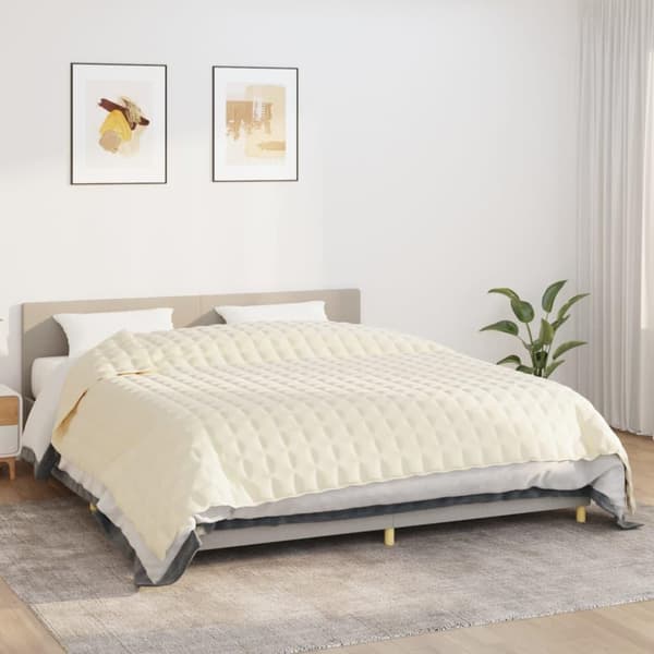 vidaXL Vektdyne kremhvit 220x260 cm 15 kg stoff