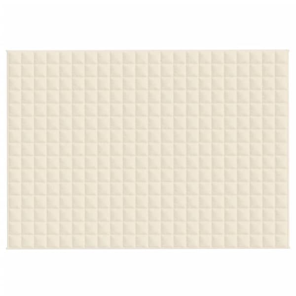 vidaXL Tyngdtäcke gräddvit 155x220 cm 11 kg tyg