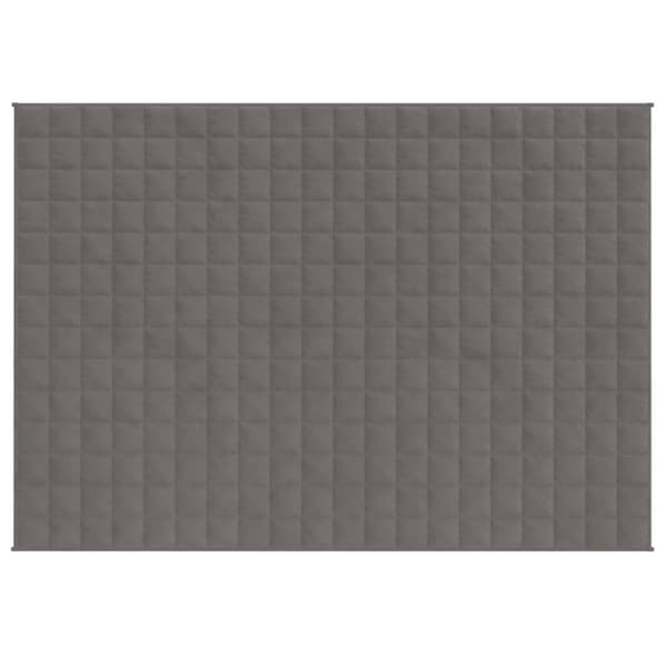 vidaXL tyngdetæppe 150x200 cm 11 kg stof grå