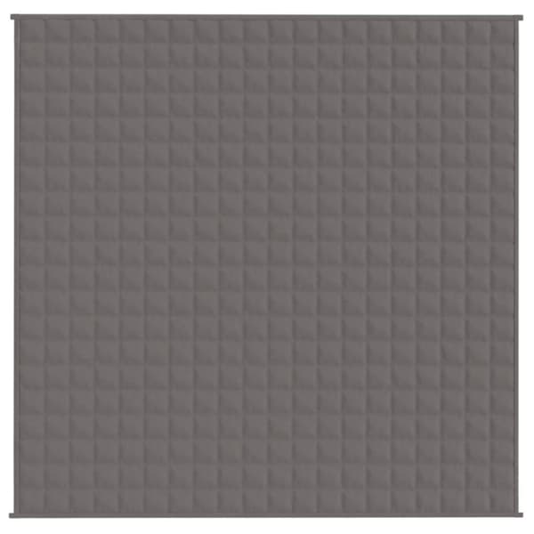 vidaXL tyngdetæppe 200x200 cm 9 kg stof grå