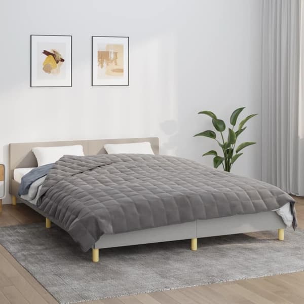 vidaXL Painopeitto harmaa 200x200 cm 13 kg kangas