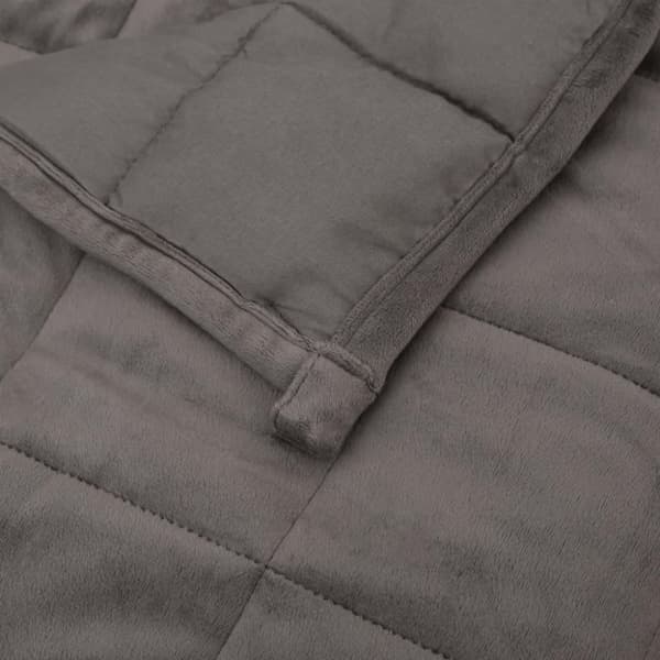 vidaXL tyngdetæppe 220x235 cm 11 kg stof grå