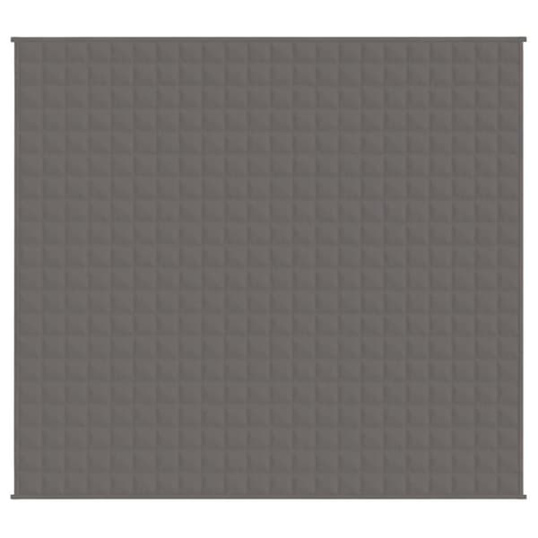 vidaXL tyngdetæppe 200x220 cm 13 kg stof grå