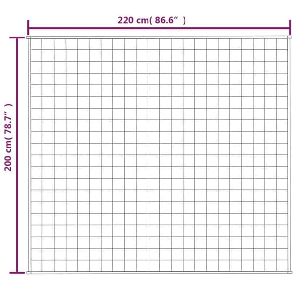 vidaXL tyngdetæppe 200x220 cm 13 kg stof grå