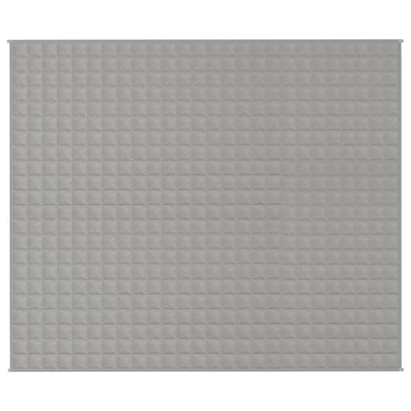 vidaXL tyngdetæppe 220x260 cm 15 kg stof grå