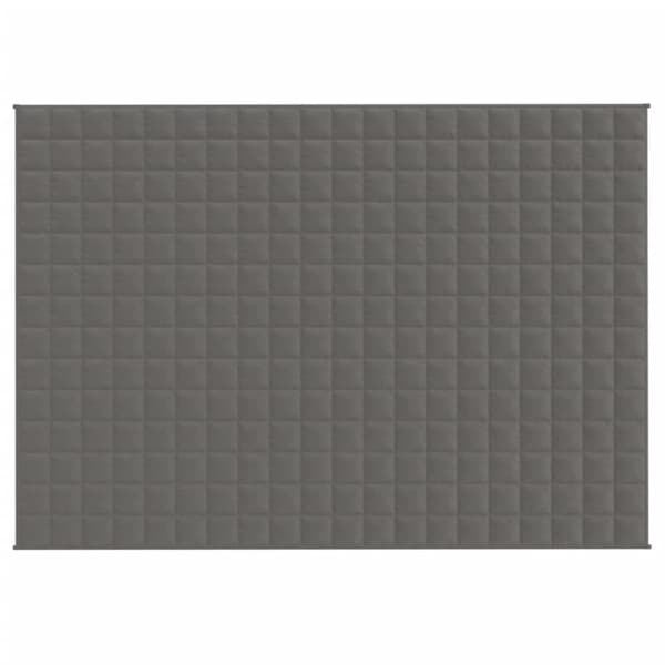 vidaXL tyngdetæppe 135x200 cm 6 kg stof grå
