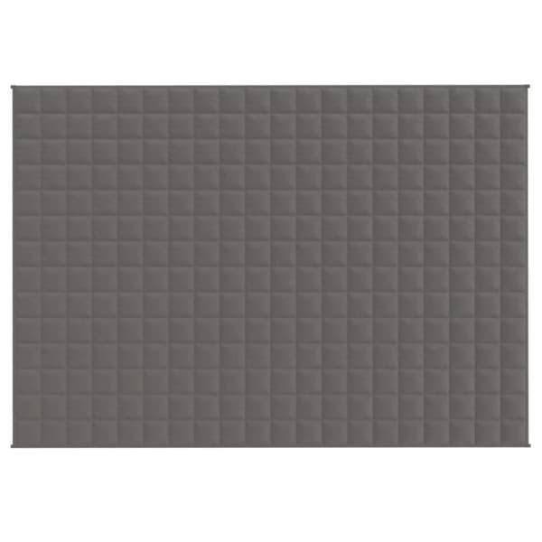 vidaXL tyngdetæppe 138x200 cm 6 kg stof grå