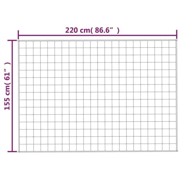 vidaXL Painopeitto harmaa 155x220 cm 7 kg kangas