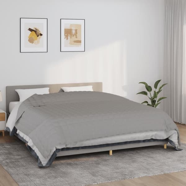 vidaXL tyngdetæppe 235x290 cm 11 kg stof grå