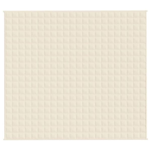 vidaXL Vektdyne kremhvit 200x220 cm 9 kg stoff
