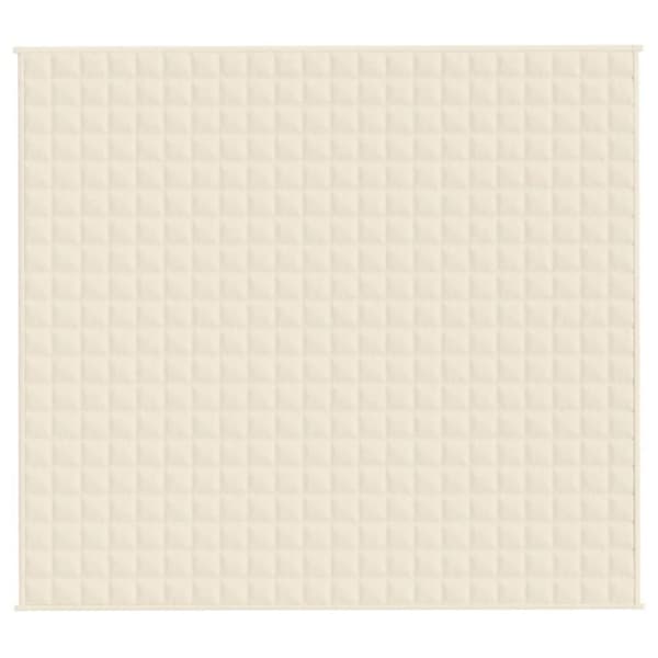 vidaXL Vektdyne kremhvit 200x220 cm 9 kg stoff