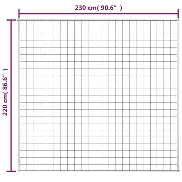 vidaXL Vektdyne kremhvit 220x230 cm 11 kg stoff