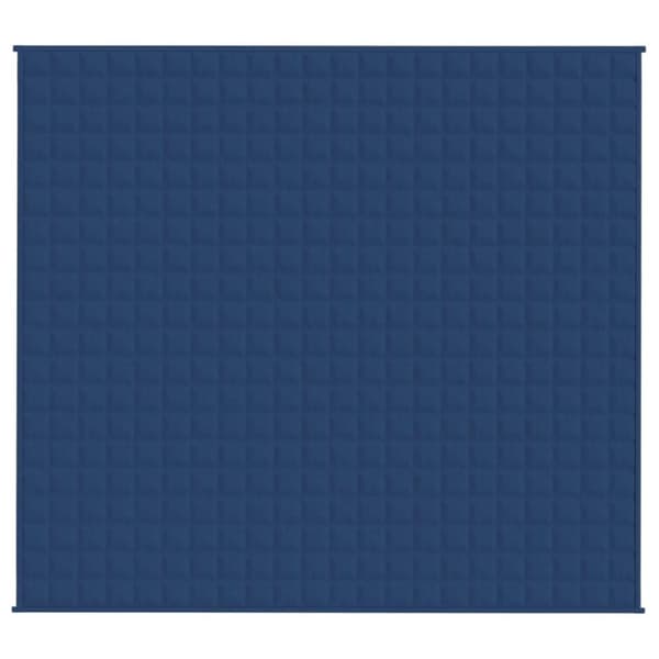 vidaXL tyngdetæppe 200x220 cm 9 kg stof blå