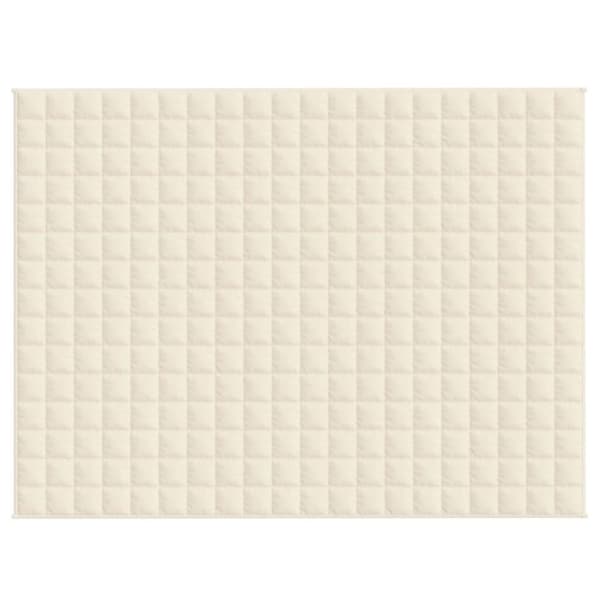 vidaXL Vektdyne kremhvit 152x203 cm 7 kg stoff