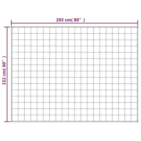 vidaXL Vektdyne kremhvit 152x203 cm 7 kg stoff