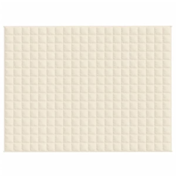 vidaXL Vektdyne kremhvit 152x203 cm 7 kg stoff