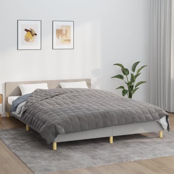 vidaXL Tyngdtäcke grå 220x230 cm 15 kg tyg