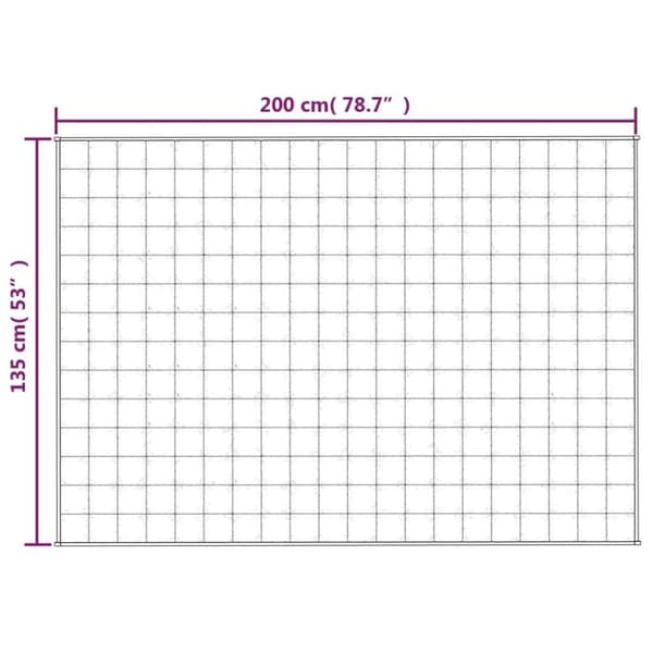 vidaXL Vektdyne kremhvit 135x200 cm 6 kg stoff