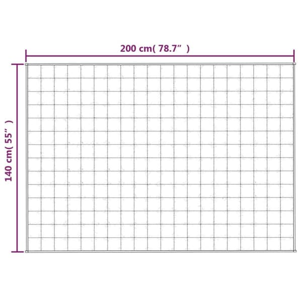 vidaXL Vektdyne kremhvit 140x200 cm 6 kg stoff