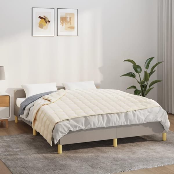 vidaXL Vektdyne kremhvit 140x200 cm 6 kg stoff
