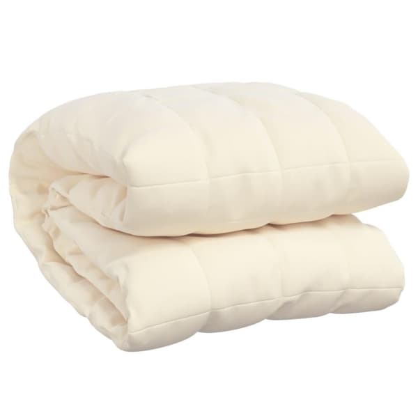 vidaXL Vektdyne kremhvit 140x200 cm 6 kg stoff