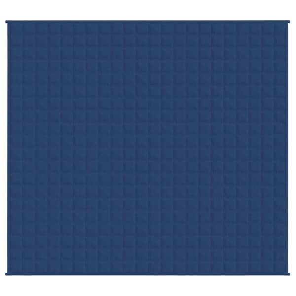 vidaXL tyngdetæppe 220x230 cm 11 kg stof blå