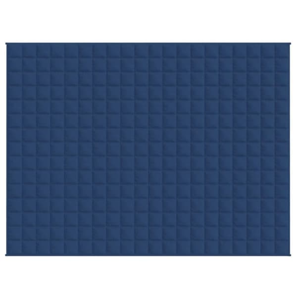 vidaXL tyngdetæppe 152x203 cm 11 kg stof blå