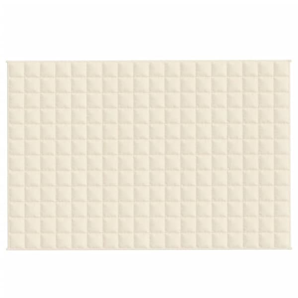 vidaXL tyngdetæppe 122x183 cm 5 kg stof lys cremefarve