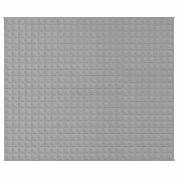 vidaXL tyngdetæppe 220x260 cm 11 kg stof grå