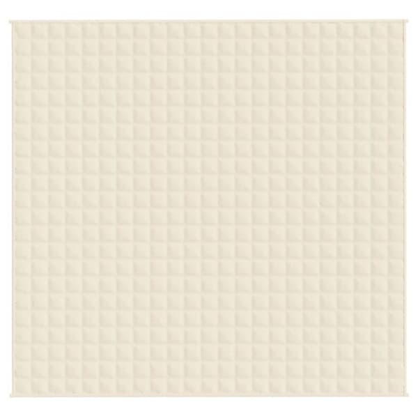 vidaXL Painopeitto vaalea kerma 220x230 cm 15 kg kangas