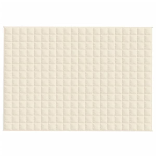 vidaXL tyngdetæppe 135x200 cm 10 kg stof lys cremefarve