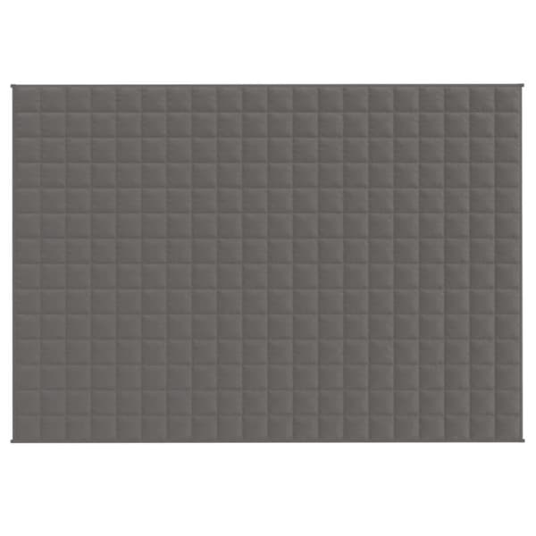 vidaXL tyngdetæppe 137x200 cm 6 kg stof grå
