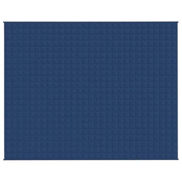 vidaXL tyngdetæppe 235x290 cm 15 kg stof blå