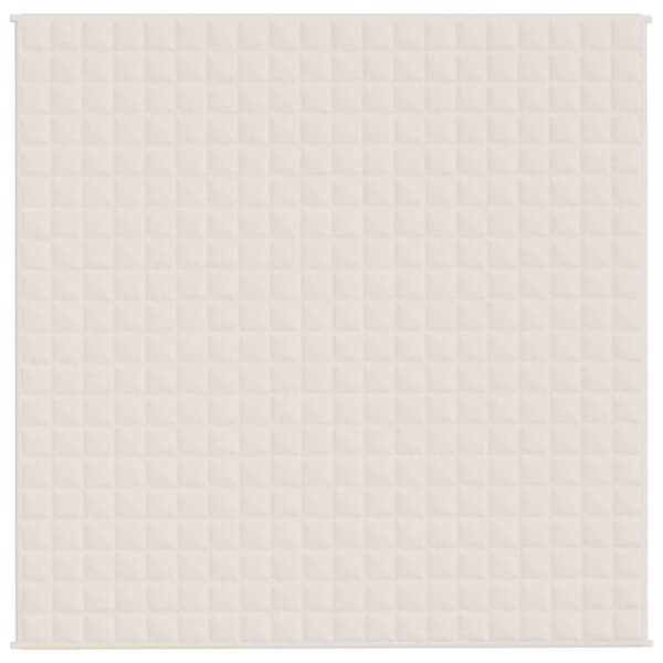 vidaXL tyngdetæppe 200x200 cm 9 kg stof lys cremefarve
