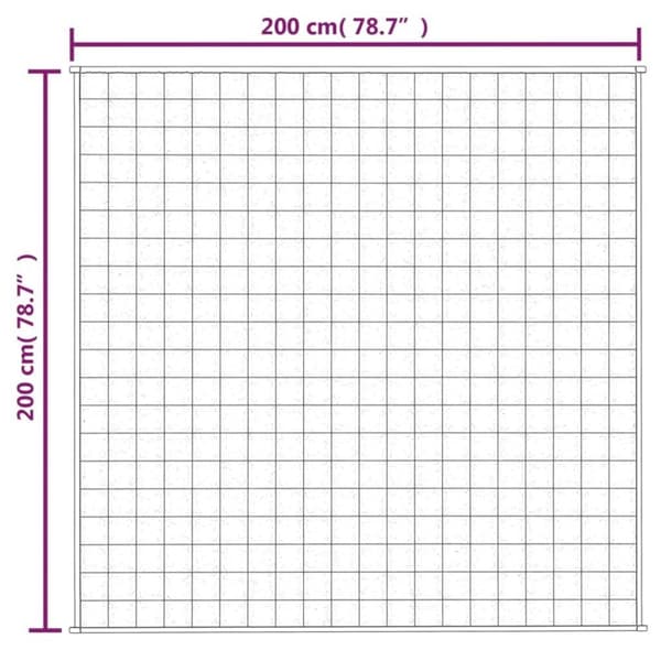 vidaXL tyngdetæppe 200x200 cm 9 kg stof lys cremefarve