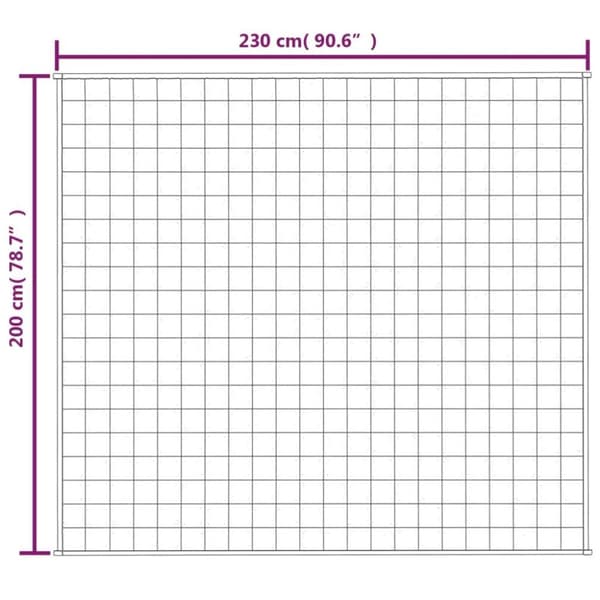 vidaXL tyngdetæppe 200x230 cm 13 kg stof blå