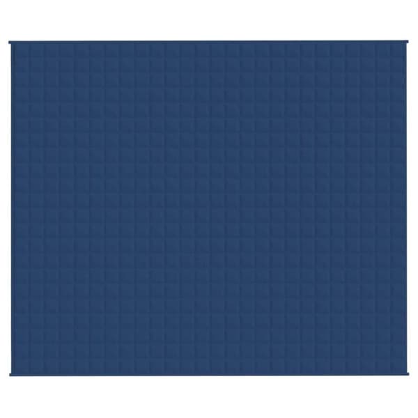 vidaXL tyngdetæppe 220x260 cm 11 kg stof blå