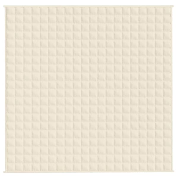 vidaXL Painopeitto vaalea kerma 200x200 cm 13 kg kangas
