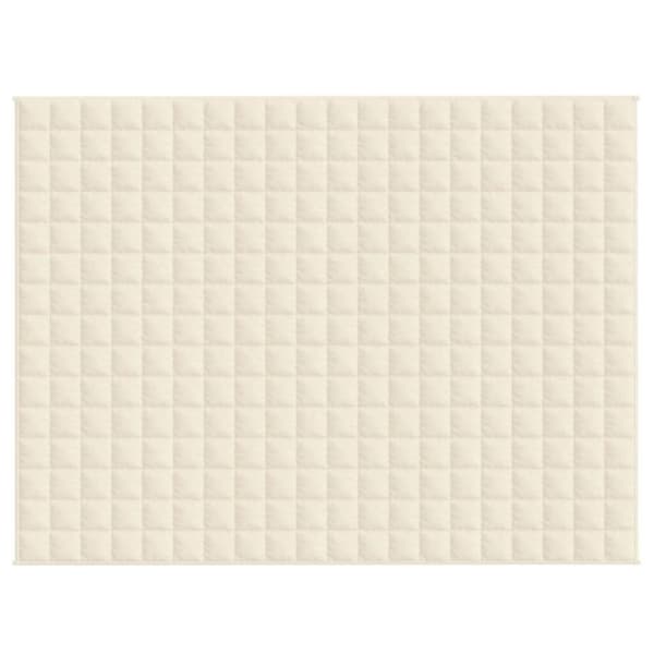 vidaXL tyngdetæppe 150x200 cm 11 kg stof lys cremefarve
