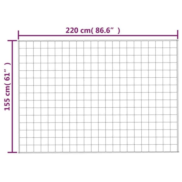 vidaXL tyngdetæppe 155x220 cm 7 kg stof lys cremefarve