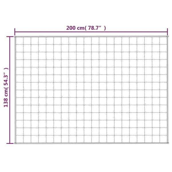 vidaXL tyngdetæppe 138x200 cm 10 kg stof lys cremefarve