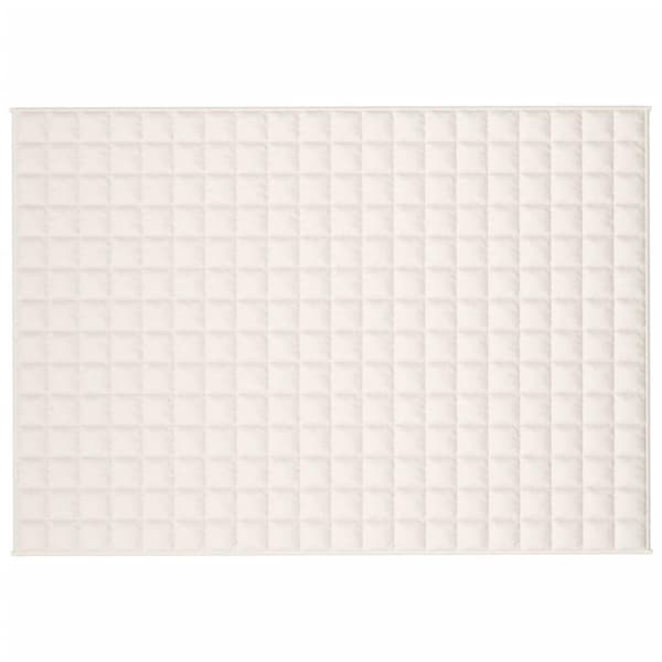 vidaXL tyngdetæppe 138x200 cm 6 kg stof lys cremefarve