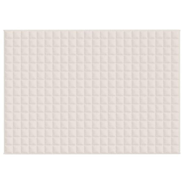 vidaXL Painopeitto vaalea kerma 155x220 cm 11 kg kangas
