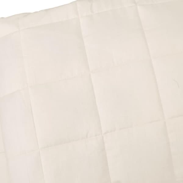 vidaXL tyngdetæppe 120x180 cm 5 kg stof lys cremefarve