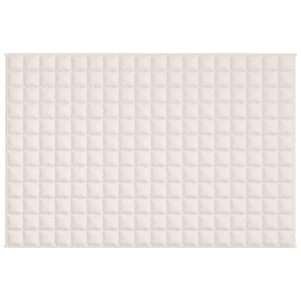 vidaXL tyngdetæppe 120x180 cm 5 kg stof lys cremefarve