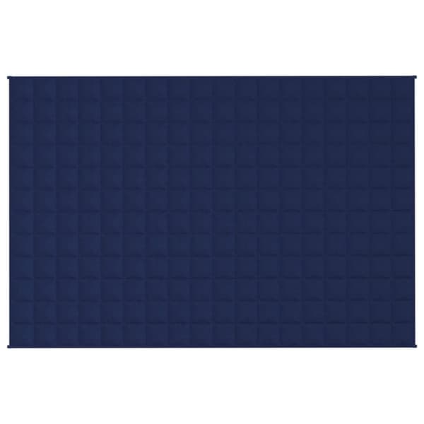 vidaXL tyngdetæppe 120x180 cm 5 kg stof blå