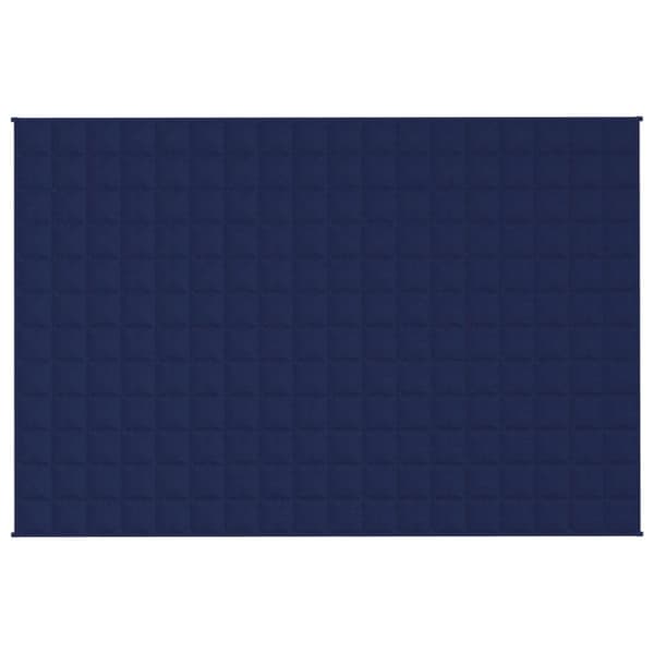 vidaXL tyngdetæppe 120x180 cm 5 kg stof blå